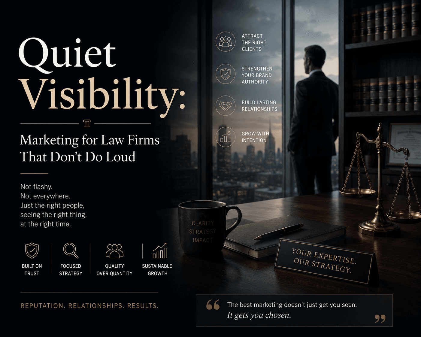 Quiet visibility marketing for law firms